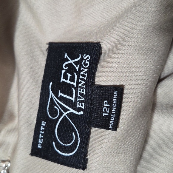 Alex Evenings Beige Floral Midi Dress - Picture 5 of 7